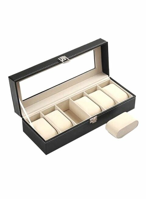 East Lady 6- Compartment Organizer Box Black