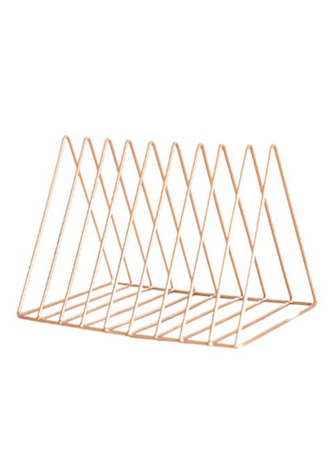 East Lady 9 Slot Book And Magazine Holder Rose Gold