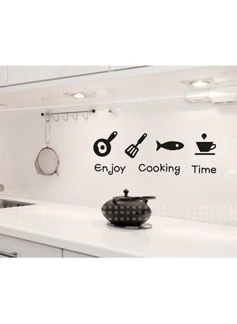 Generic 4-Piece Kitchen Wall Sticker Set Black