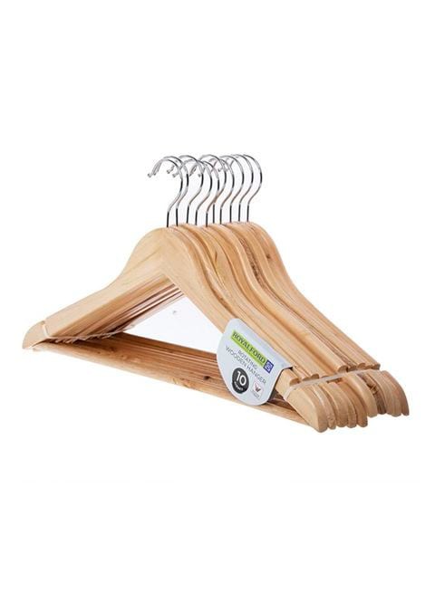 ROYALFORD 10-Piece Rotating Hanger Set Brown/Silver