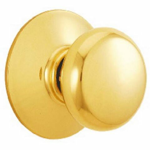 Schlage Passage Set Door Knob F10N Polished Bright Brass - Gidds-803470