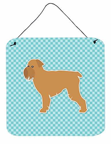 Caroline&#39;s Treasures Bb3740Ds66 Brussels Griffon Checkerboard Blue Wall Or Door Hanging Prints, 6X6, Multicolor