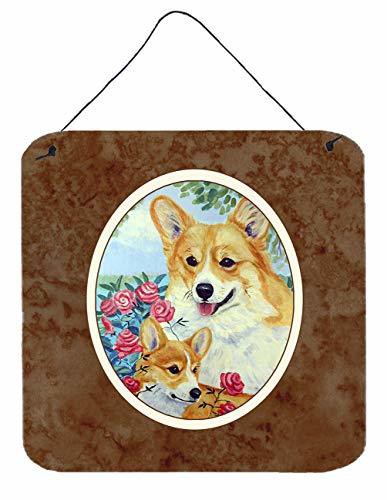 Caroline&#39;s Treasures 7084Ds66 Corgi Momma Loves Roses Wall Or Door Hanging Prints, 6X6, Multicolor