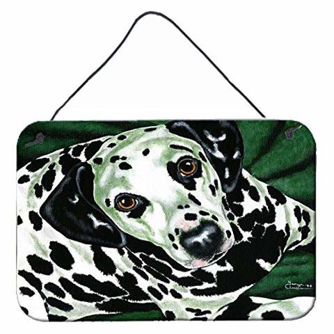 Caroline&#39;s Treasures Amb1359Ds812 Emerald Beauty Dalmatian Wall Or Door Hanging Prints, 8X12, Multicolor