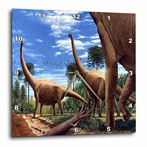 3Drose Dinosaur Brachiosaurus Wall Clock, 10 By 10-Inch