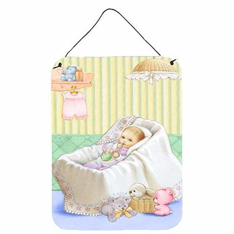 Caroline&#39;s Treasures Aph7093Ds1216 New Baby In Crib Wall Or Door Hanging Prints, 12X16, Multicolor