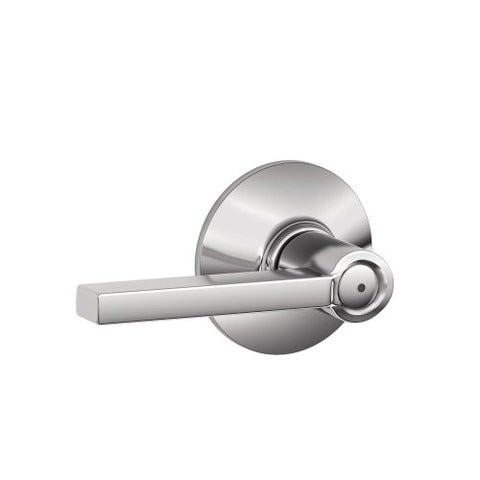 Schlage F40 Lat 625 Latitude Privacy Lever, Bright Chrome