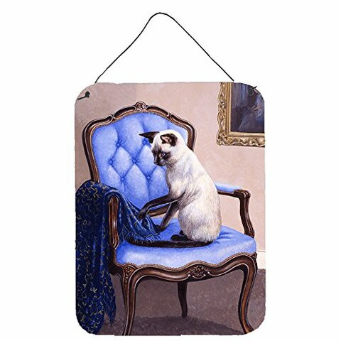 Caroline&#39;s Treasures Bdba0273Ds1216 On The Chair Siamese Cat Wall Or Door Hanging Prints, 12X16, Multicolor