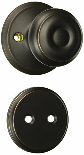 Schlage F94-Geo Georgian Knob Dummy Interior Pack From The F-Series, Aged Bronze