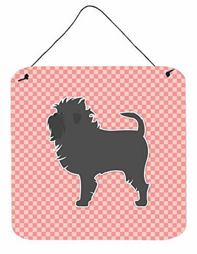 Caroline&#39;s Treasures Bb3648Ds66 Affenpinscher Checkerboard Pink Wall Or Door Hanging Prints, 6X6, Multicolor