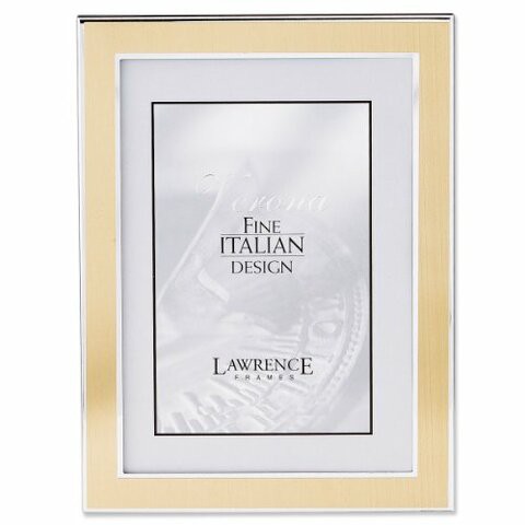 Lawrence Frames Silver And Gold 5 By 7 Metal Picture Frame