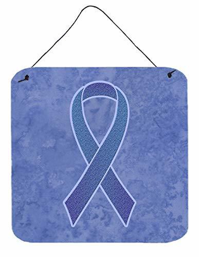 Caroline&#39;s Treasures An1208Ds66 Periwinkle Blue Ribbon For Esophageal And Stomach Cancer Awareness Wall Or Door Hanging Prints, 6X6, Multicolor