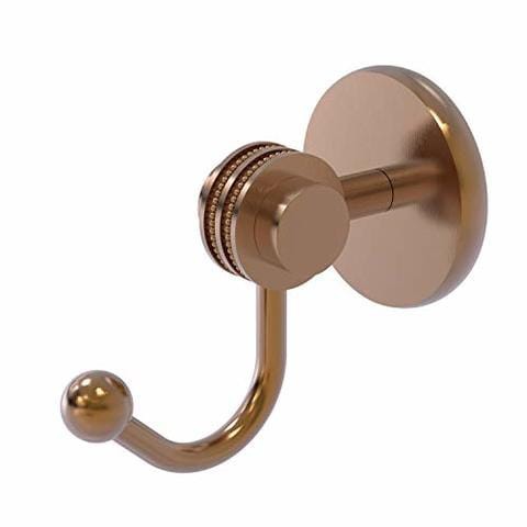 Allied Brass 7220D-Bbr Satellite Orbit Two Collection Dotted Accents Robe Hook, Brushed Bronze