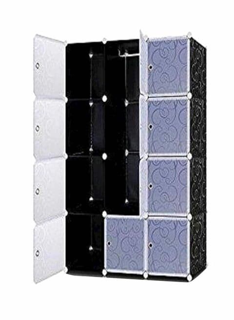 Generic - 16 Cube Storage Cupboard Cabinet Wardrobe () Black