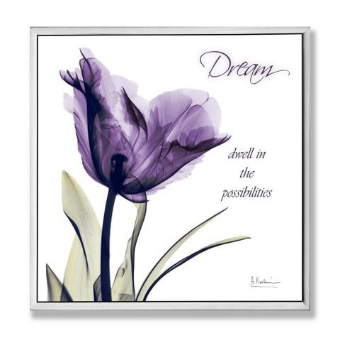 The Stupell Home Decor Collection Stupell Home D Cor Dream Purple Flower X-Ray Art Wall Plaque, 12 X 0.5 X 12, Proudly Made In Usa