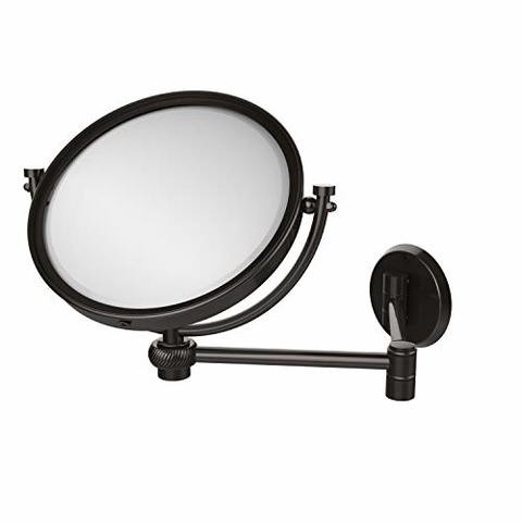 Allied Precision Industries Allied Brass Wm-6T/3X-Orb 8 Inch Wall Mounted Extending 3X Magnification With Twist Accent Make-Up Mirror, Oil Rubbed Bronze