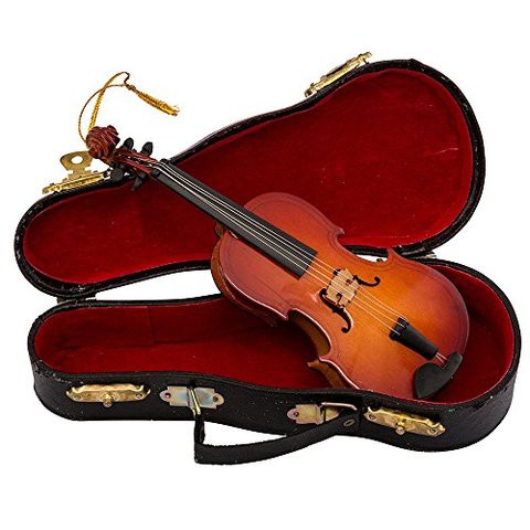 Kurt Adler 5.5&quot; Wood Violin Ornament