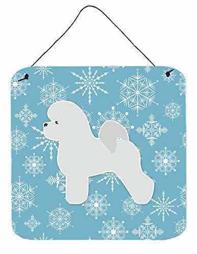 Caroline&#39;s Treasures Bb3545Ds66 Winter Snowflake Bichon Frise Wall Or Door Hanging Prints, 6X6, Multicolor