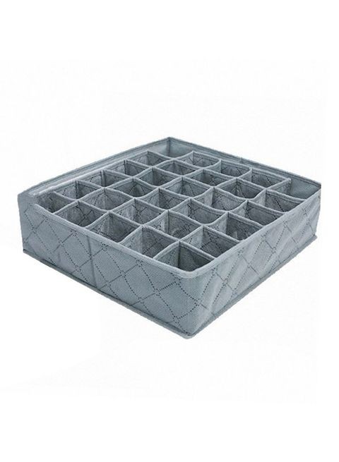 Generic 30 Cell Underwear Socks Storage Box Grey 34X32X10cm