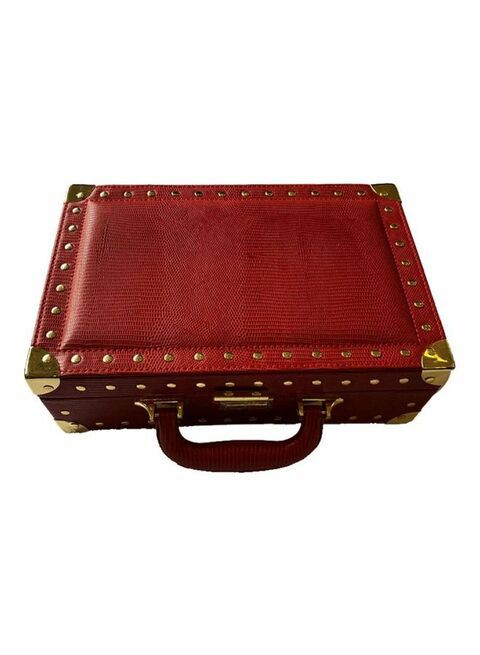 East Lady Multifunction Jewelry Box Red/Beige/Gold