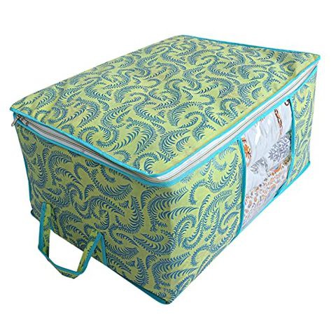 Kuber Industries Non-Woven Underbed Storage Bag (Green)