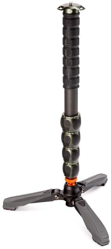 3 Legged Thing Alan Professional Versatile And Resiliant 100% Carbon Fibre Monopod With Rugged Docz2 Foot Stabilizer Kit With Ball Mount 1/4-20 Thread