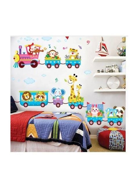 Generic Cartoon Animal Car Kids Boy Rooms Decoration Wall Stickers Diy Children Baby Bedroom Home Decor Decals Poster Stikers Multicolour