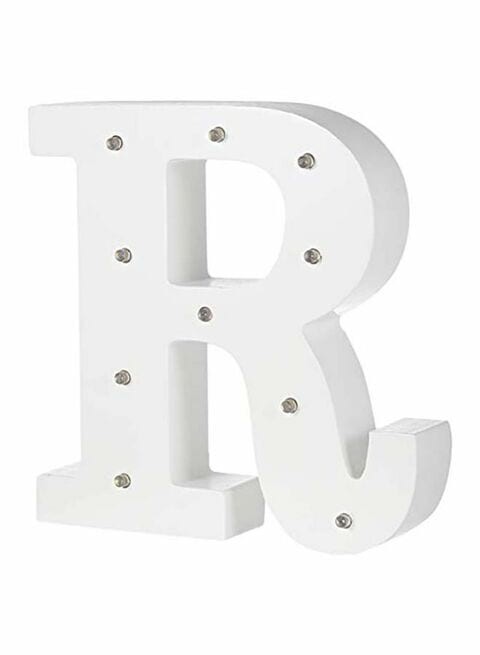 East Lady Letter R Shaped Decorative LED Light White 16 x 16cm