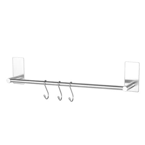 Generic-Towel Rack Towel Shelf Stainless Steel Towel Bar Hanger Storage Organizer Stainless Steel Wall Mount Bathroom Towel Bar