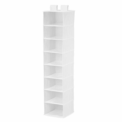 Honey-Can-Do SFT-01239 8 Shelf Hanging Organizer, Polyester, wh, White