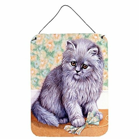 Caroline&#39;s Treasures Bdba254Ads1216 Grey Cat By Daphne Baxter Wall Or Door Hanging Prints, 12X16, Multicolor