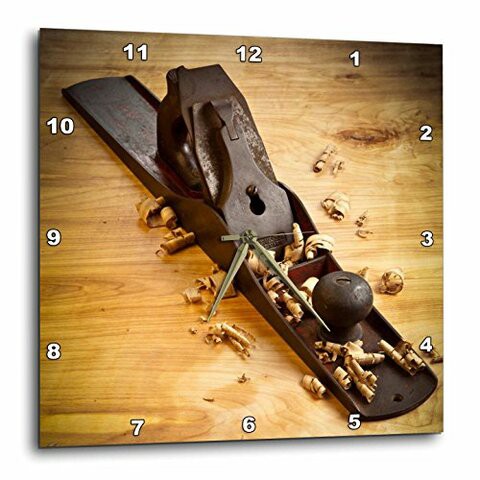 3Drose Oregon, Keizer, Antique Wood Planer, Carpentry Us38 Rbr0150 Rick A Brown Wall Clock, 13 By 13&quot;