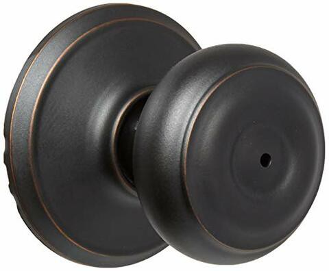 Schlage F40Geo716 Georgian Privacy Knob, Aged Bronze