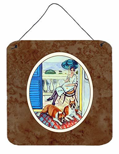 Caroline&#39;s Treasures 7068Ds66 Lady With Her Boxer Wall Or Door Hanging Prints, 6X6, Multicolor