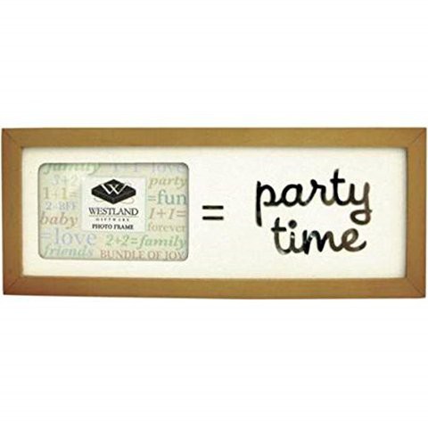 Wl Ss-Wl-18628, 2 X 3 Inch Party Time Message Collectible Brown Photo Frame, 2&quot; X 3&quot;