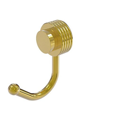 Allied Brass 420G-Pb Venus Collection Groovy Accents Robe Hook, Polished Brass