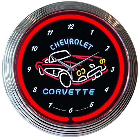 Neonetics Corvette C1 Neon Wall Clock, 15-Inch