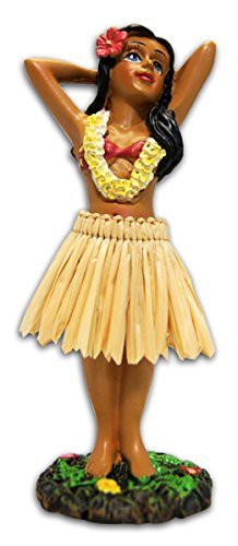 Kc Hawaii Hula Girl Posing Mini Dashboard Doll 4.4 Inches