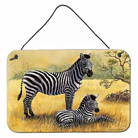 Caroline&#39;s Treasures Bdba0308Ds812 Zebras By Daphne Baxter Wall Or Door Hanging Prints, 8X12, Multicolor