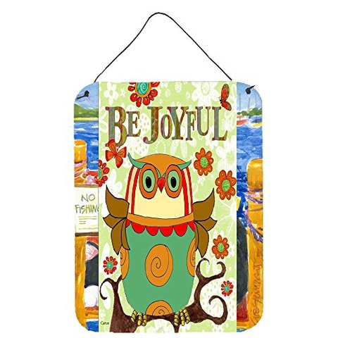 Caroline&#39;s Treasures Pjc1028Ds1216 Be Joyful Owl Wall Or Door Hanging Prints, 12X16, Multicolor