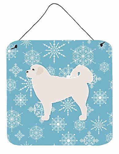 Caroline&#39;s Treasures Bb3527Ds66 Winter Snowflake Polish Tatra Sheepdog Wall Or Door Hanging Prints, 6X6, Multicolor