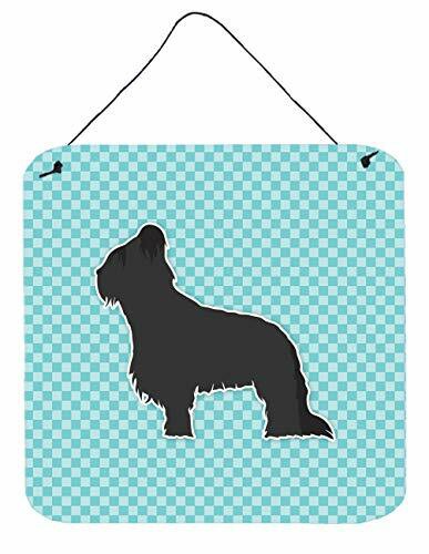 Caroline&#39;s Treasures Bb3726Ds66 Briard Checkerboard Blue Wall Or Door Hanging Prints, 6X6, Multicolor