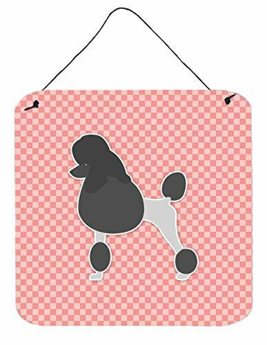 Caroline&#39;s Treasures Bb3639Ds66 Poodle Checkerboard Pink Wall Or Door Hanging Prints, 6X6, Multicolor