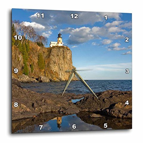 3Drose Dpp_91378_3 Usa, Minnesota, Split Rock Lighthouse, Lake Superior-Us24 Dsv0010-David Svilar-Wall Clock, 15 By 15-Inch