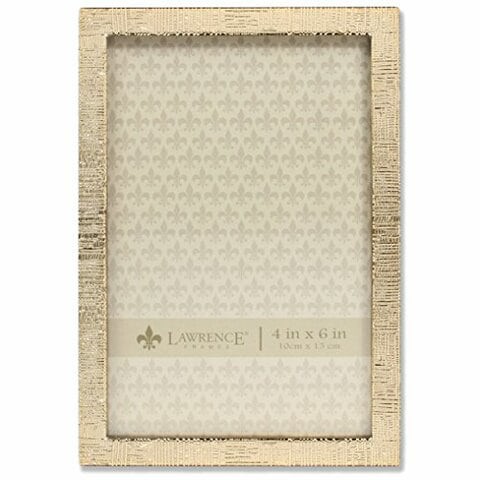 Lawrence Frames 4X6 Gold Metal Linen Pattern Picture Frame