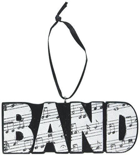 MIDWEST-CBK Midwest Cbk 3.75&quot; X 1.5&quot; Resin Music Notes &quot;Band&quot; Ornament