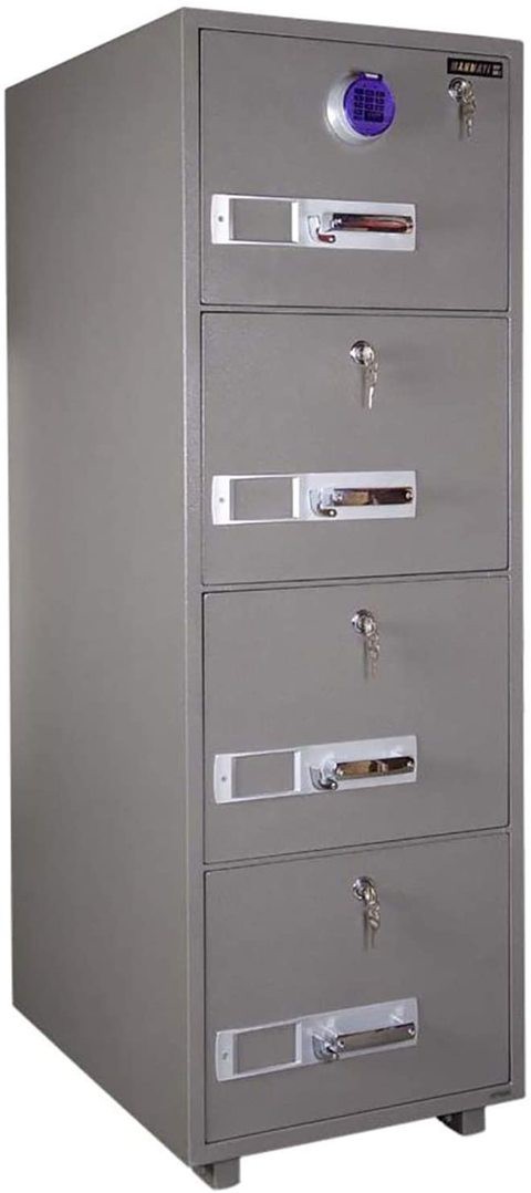 Mahmayi Secureplus Filing Cabinet, H 154.9 x W 53 x D 68 cm, Grey, SD680-4DKDIGITAL