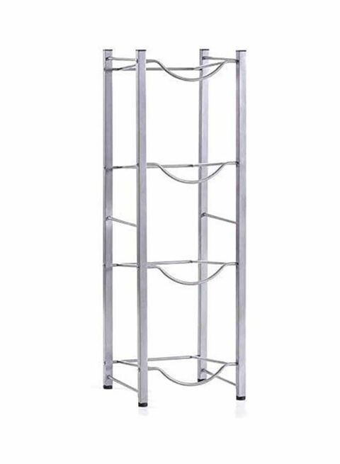 Water Bottle Storage Stand Silver