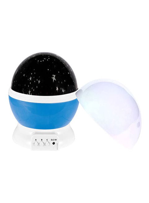 Generic Rotating Led Star Projector Night Light Blue/Black/White 12 X 13.5cm