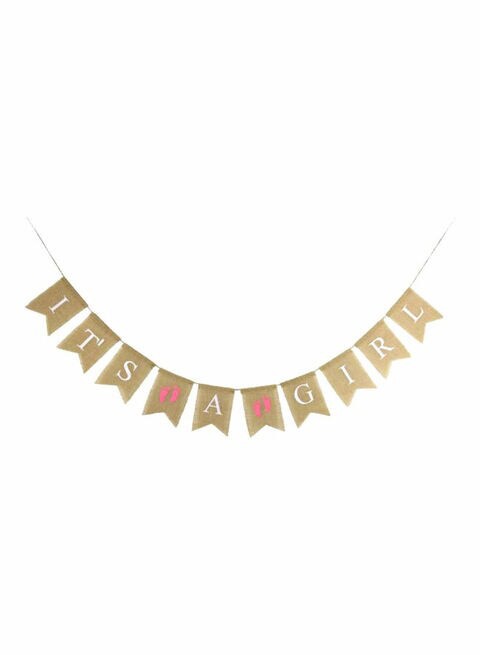 East Lady It&#39;s A Girl Decorative Pennant Banner